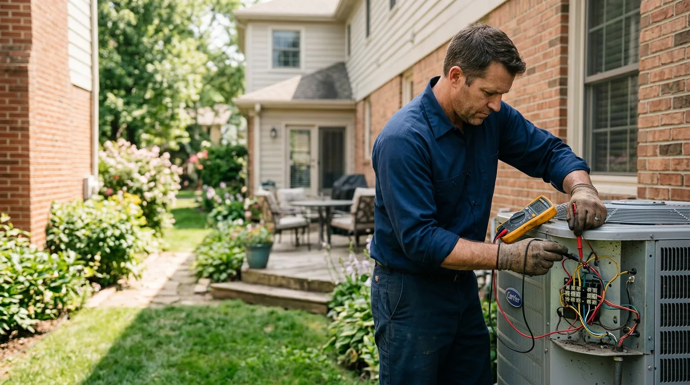 HVAC technician working near Joshua, TX